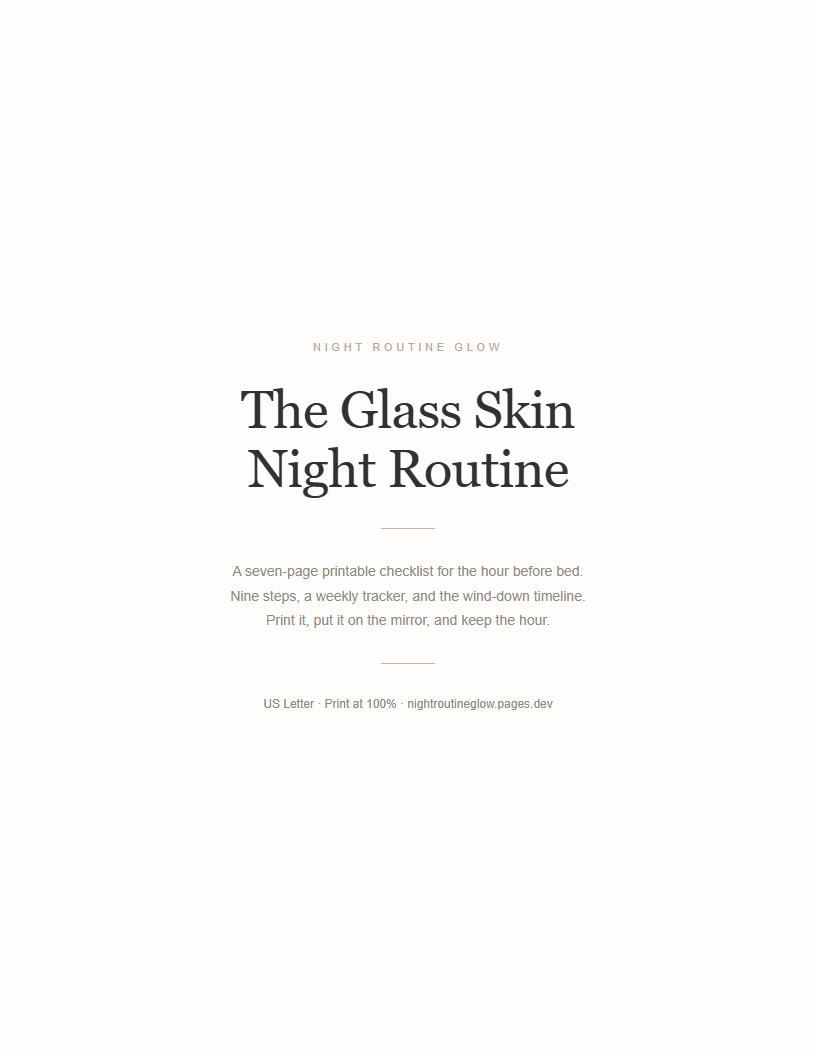 Cover of the night routine checklist